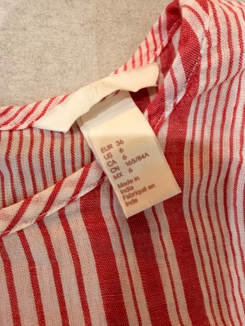 Pink Red Striped Ruffle Sleeve Top - Picture 2 of 4